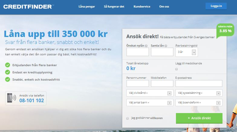 Creditfinder låneförmedling